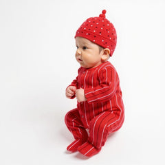 Baby Suit With Cap - Red