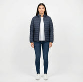 Women's Zara Puffer Jacket - Navy And Black