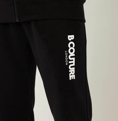 Men's Fleece B-couture Tracksuit With Zipper - Black
