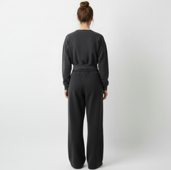 Women's New York Track Suit With Baggy Trouser - Charcoal