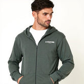 Men's Fleece B-couture Tracksuit With Zipper - Green Metallic