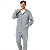 Men's Fleece B-couture Tracksuit With Zipper - Grey