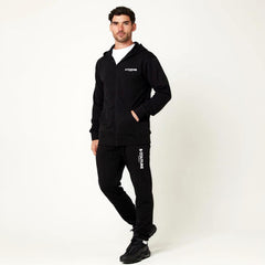 Men's Fleece B-couture Tracksuit With Zipper - Black
