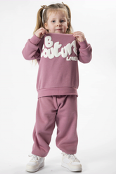 Kids Fleece B-couture Tracksuit - Pink