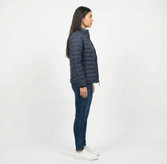 Women's Zara Puffer Jacket - Navy And Black