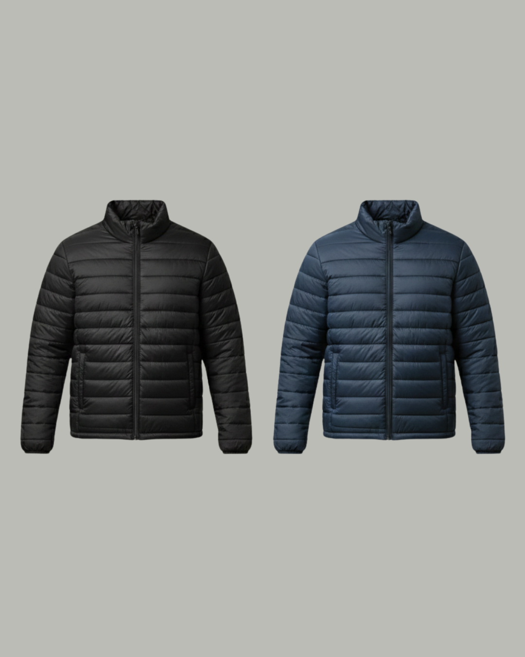 Premium Puffer Jackets - Pack of 2 | Unisex Winter Collection | Waterproof