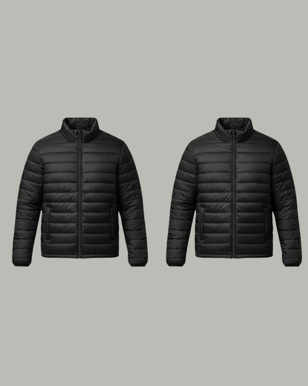 Premium Puffer Jackets - Pack of 2 | Unisex Winter Collection | Waterproof