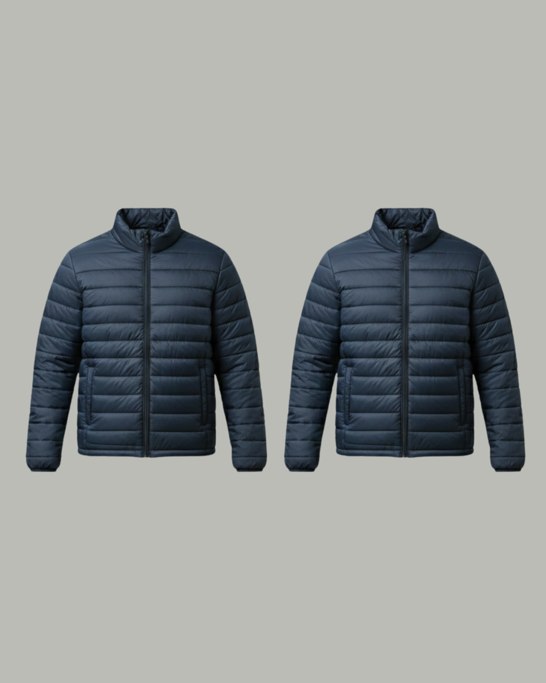 Premium Puffer Jackets - Pack of 2 | Unisex Winter Collection | Waterproof