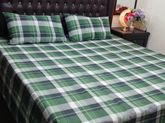 100% COTTON PRINTED BED SHEET SETS (1 KING SIZE BED SHEET + 2 PILLOW COVERS)