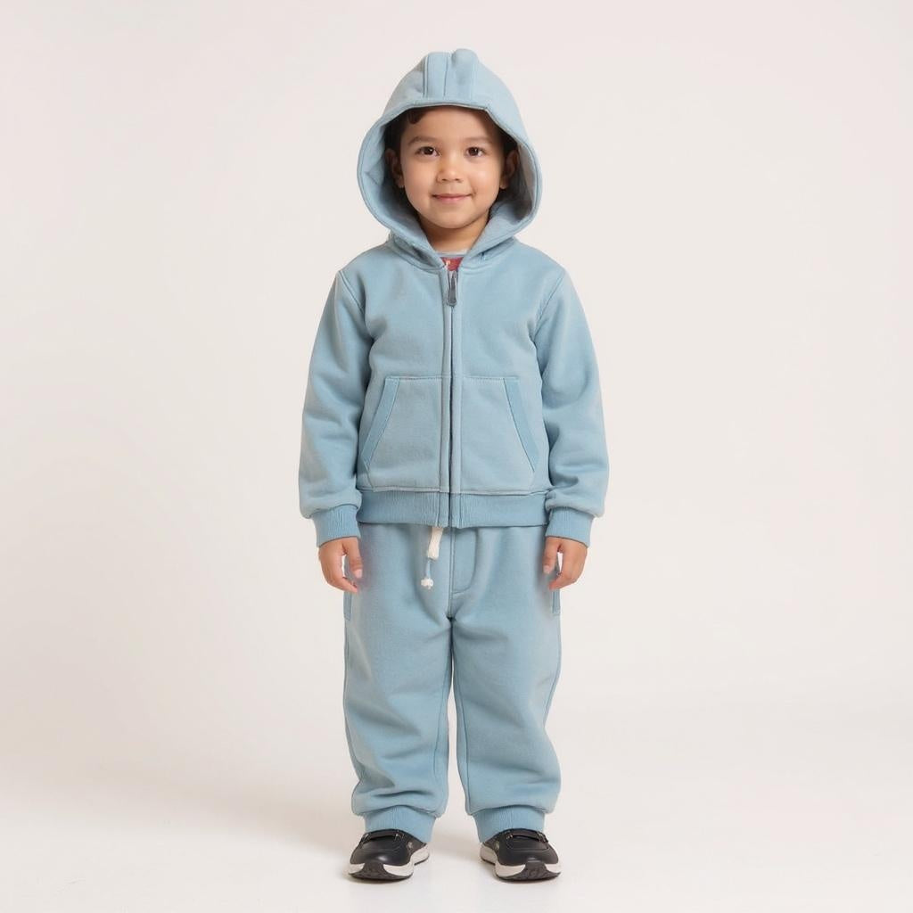Kids Hoodie And Trouser - Blue