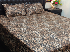 100% COTTON PRINTED BED SET (1 KING SIZE BED SHEET + 2 PILLOW COVER)