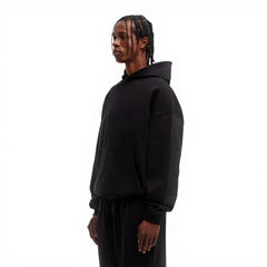 Uni-Sex Baggy Pullover Hoodie - Black