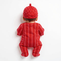 Baby Suit With Cap - Red