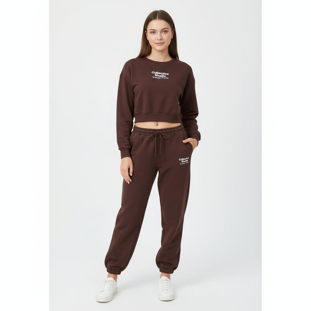 Women's Collective Studio Track Suit - Brown