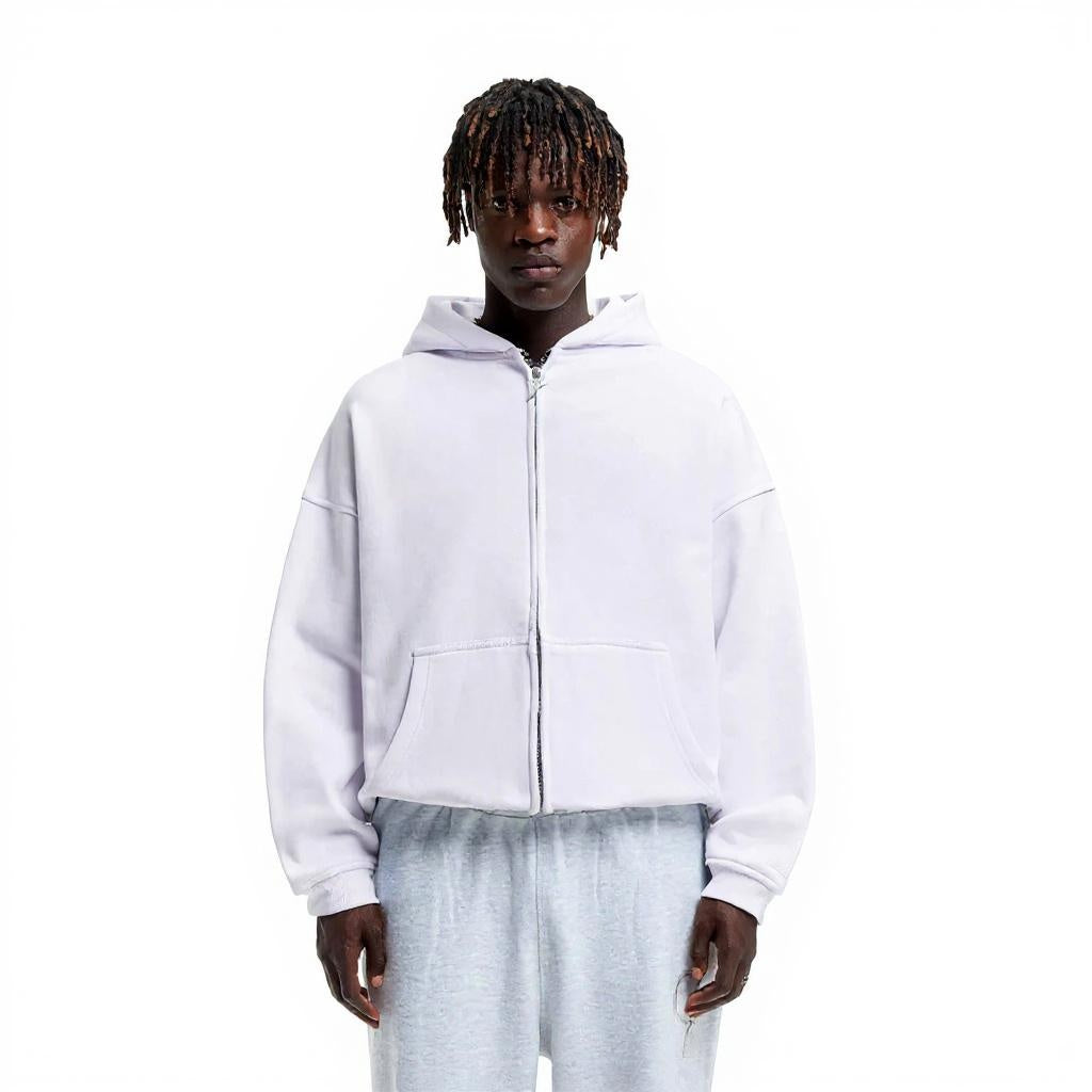 Uni-Sex Baggy Pullover Hoodie - White