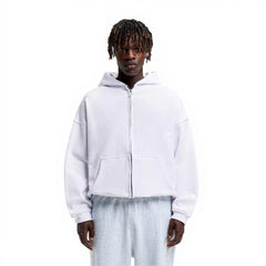 Uni-Sex Baggy Pullover Hoodie - White