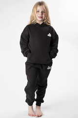Girl's Black Fleece Hoodie and trouser set
