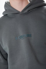 Boy's Dark Grey Stylish Fleece Hoodie