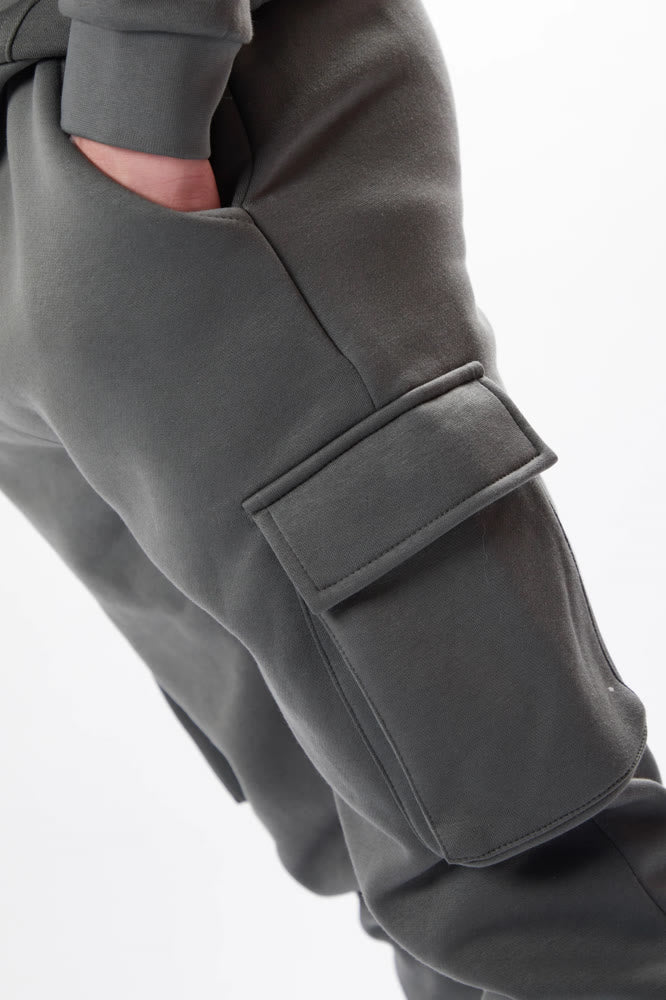 Boy's Dark gray Fleece Jogger