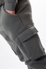 Boy's Dark gray Fleece Jogger