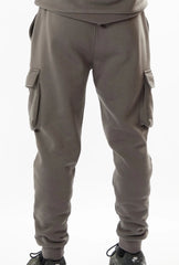Boy's Pewter Fleece Jogger with cargo pockets