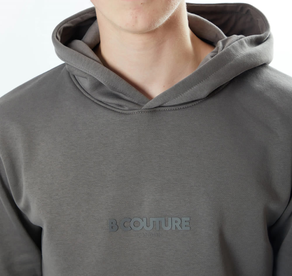 Boy's Pewter fleece hoodie