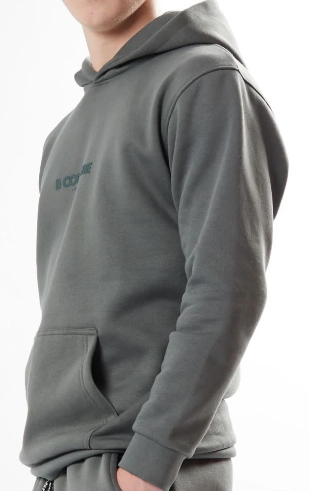 Boy's Dark Grey Stylish Fleece Hoodie