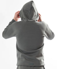 Boy's Dark Grey Stylish Fleece Hoodie