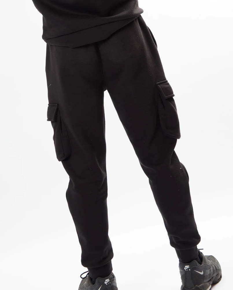 Boy's Black Cargo fleece Jogger