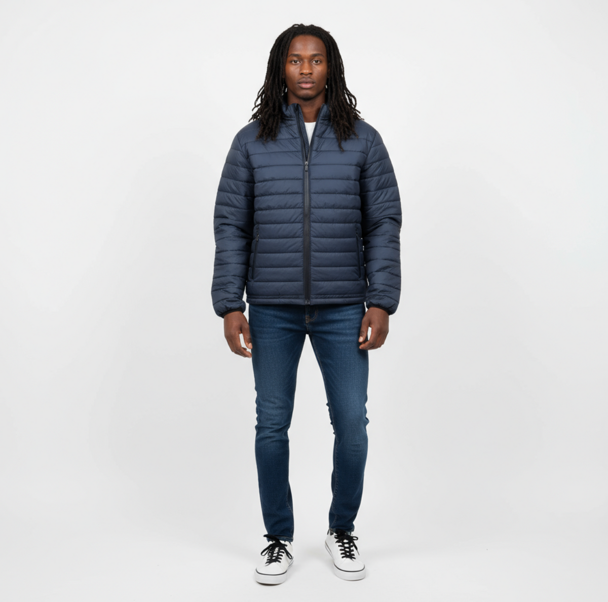 Mens Zara Puffer Jacket - Navy