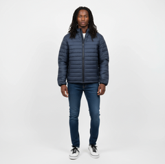 Mens Zara Puffer Jacket - Navy