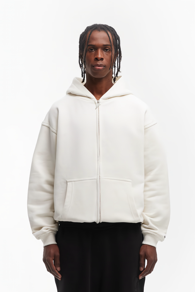 Manchester Frontzip Hoodie Vanila
