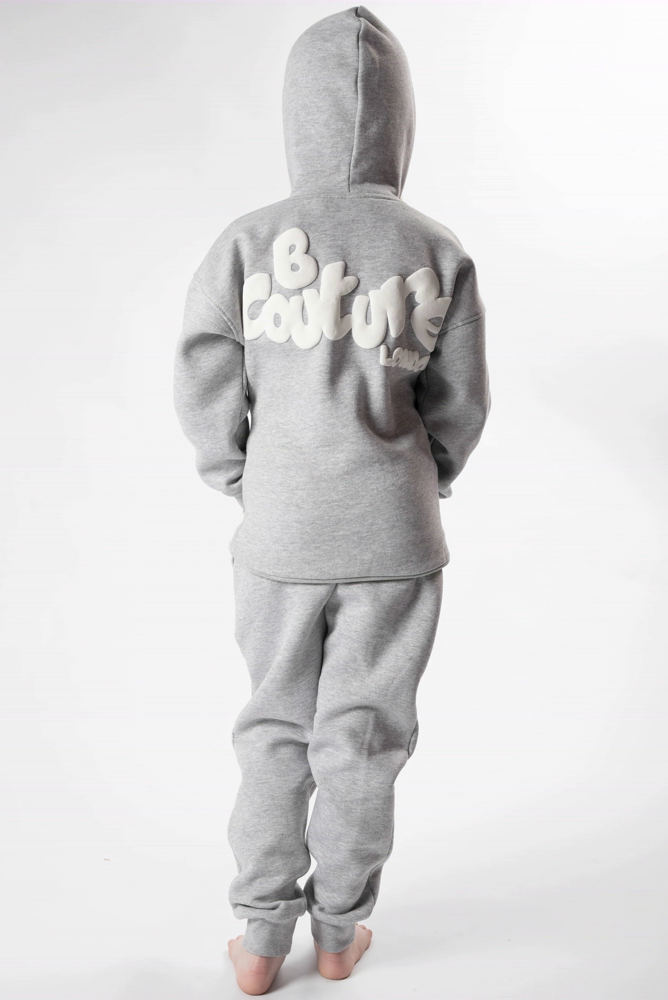 Girl's Grey Maryl Fleece Hoodie and trouser set