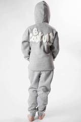 Girl's Grey Maryl Fleece Hoodie and trouser set