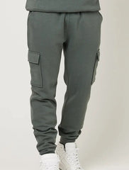 Men's Gun Metal fleece trouser with Cargo pockets