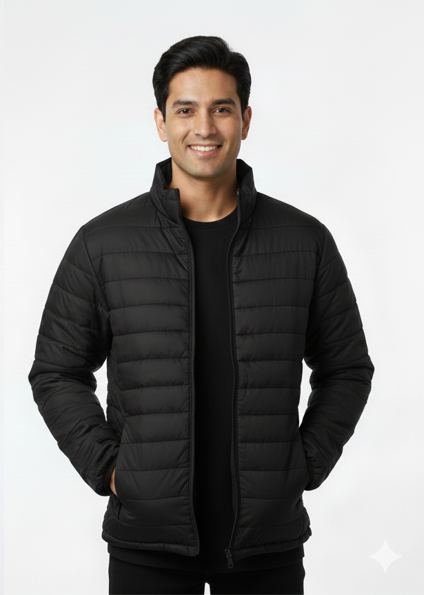 Men’s Premium Lightweight Puffer Jacket – Black