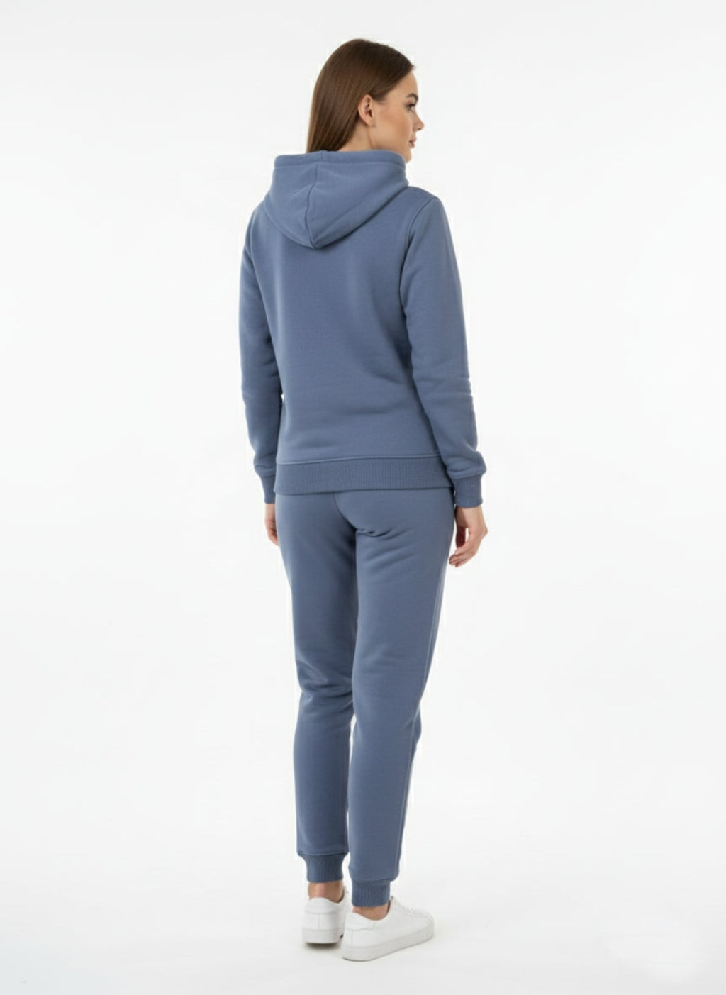 Women's Track Suit - Pullover Hoodie With Trouser - Slate Blue