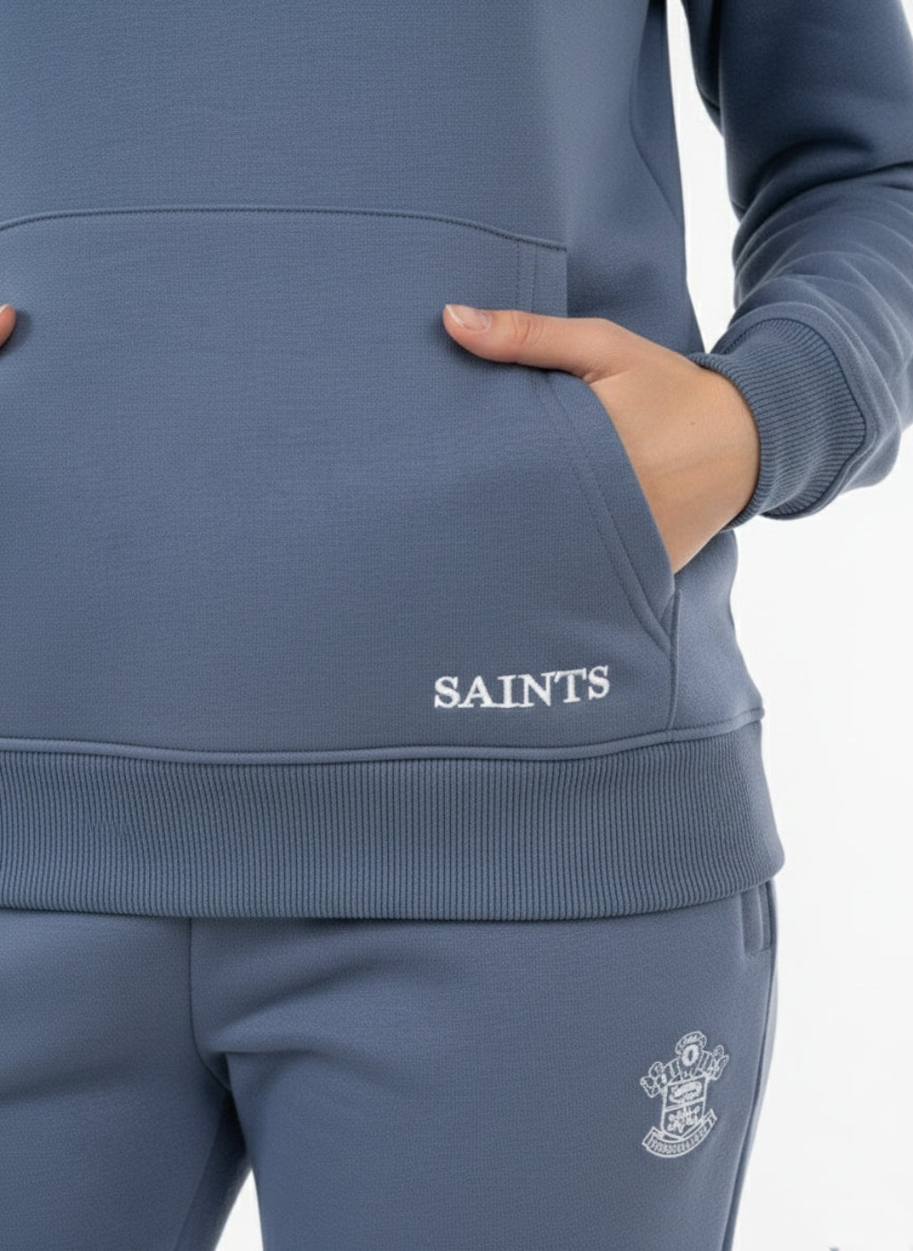 Women's Track Suit - Pullover Hoodie With Trouser - Slate Blue