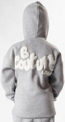 Girl's Grey Maryl Fleece Hoodie and trouser set