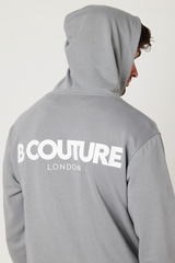 Men's Metal Gray Full Zipper Hoodie