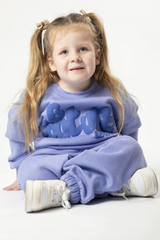 Kids Sea blue sweatshirt and trouser set