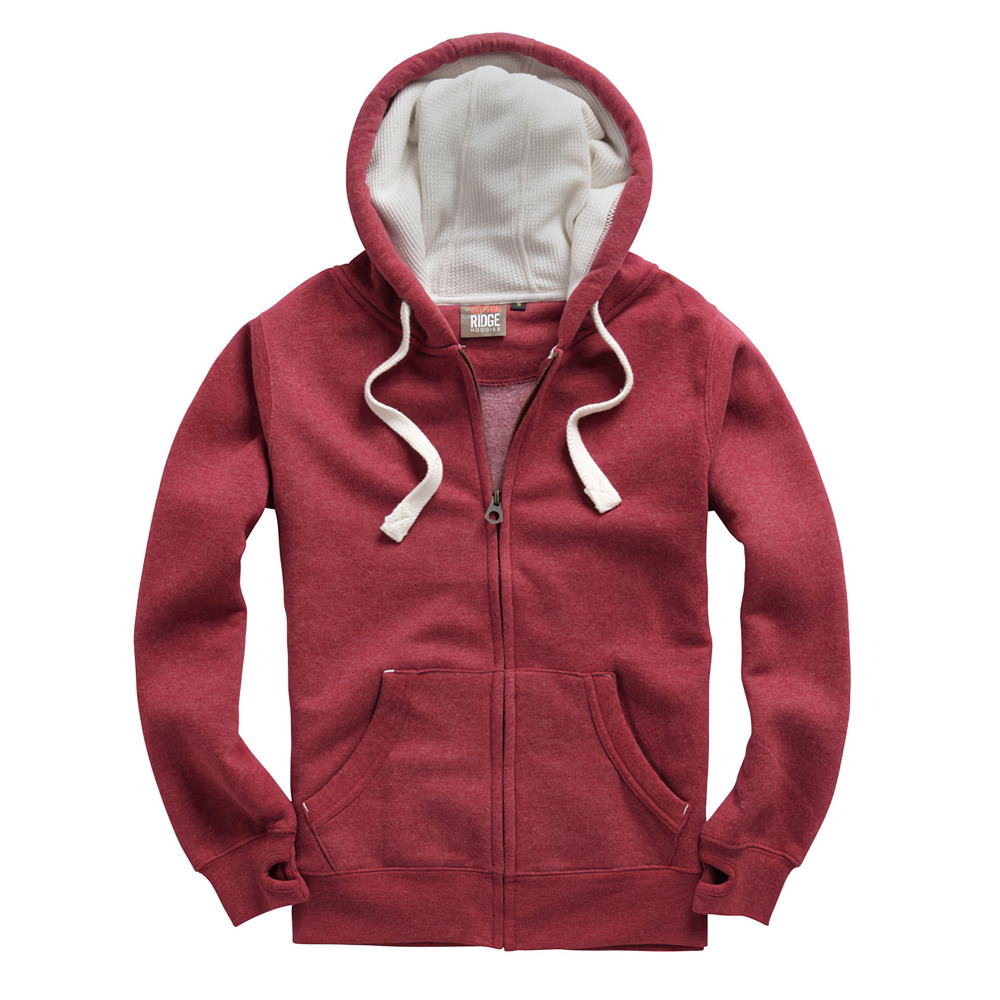 Zipper Hoodie Wine Melange