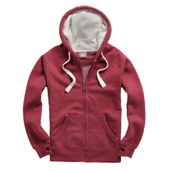 Zipper Hoodie Wine Melange