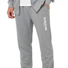 Men's Fleece B-couture Tracksuit With Zipper  - Grey
