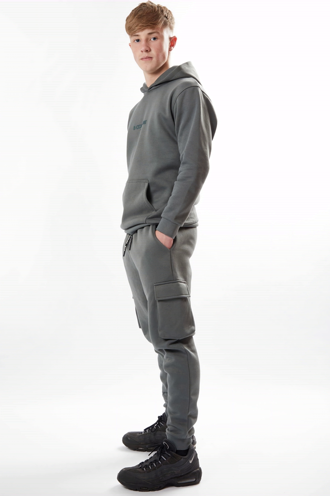Boy's Dark Grey Hoodie and trouser set