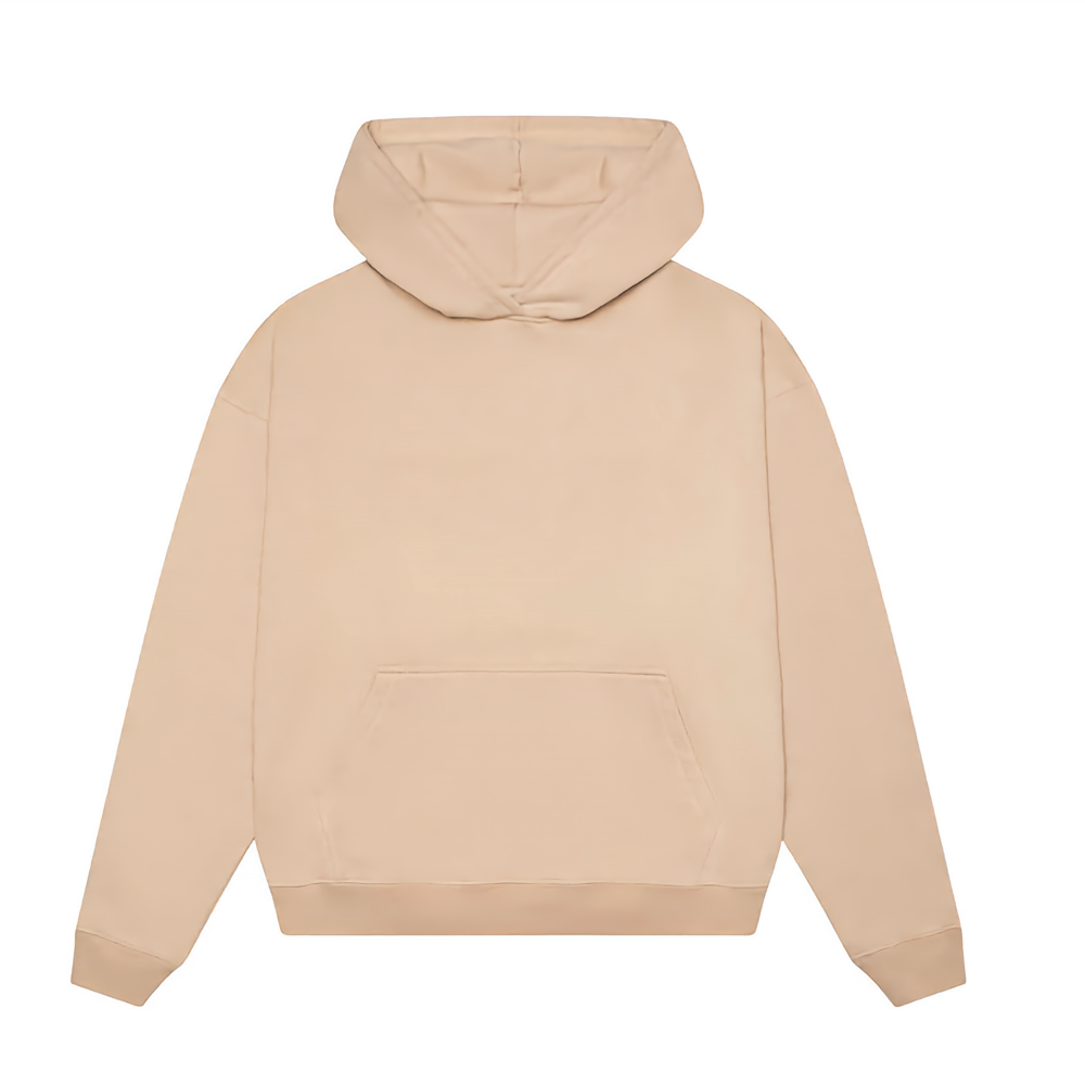 Men Beige Pullover Hoodie