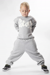 Kids Grey Maryl sweatshirt and trouser set