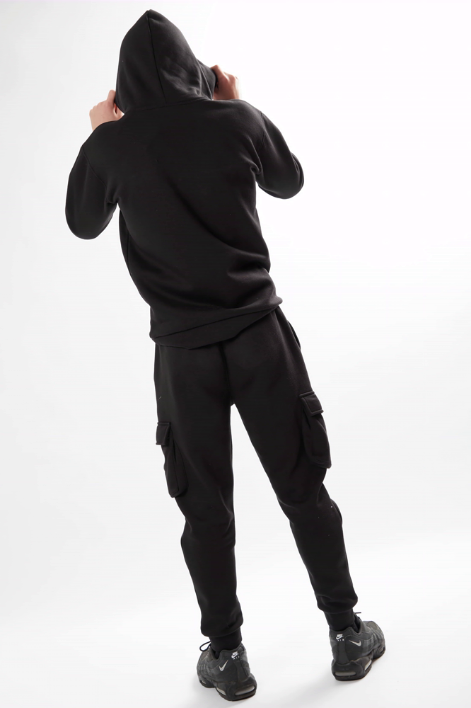 Boy's Black Hoodie and trouser set