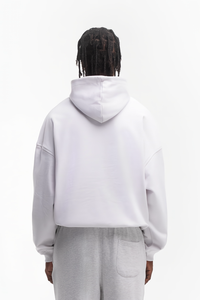 Manchester Frontzip Hoodie White