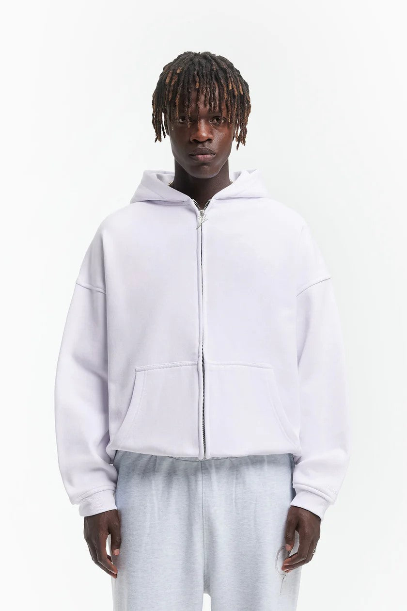 Manchester Frontzip Hoodie White